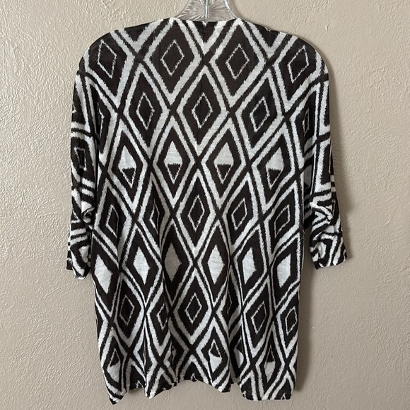 Woman’s Chicos Dolman Lightweight Semi Sheer Open Cardigan, Brown Size 0 Small - Picture 6 of 6